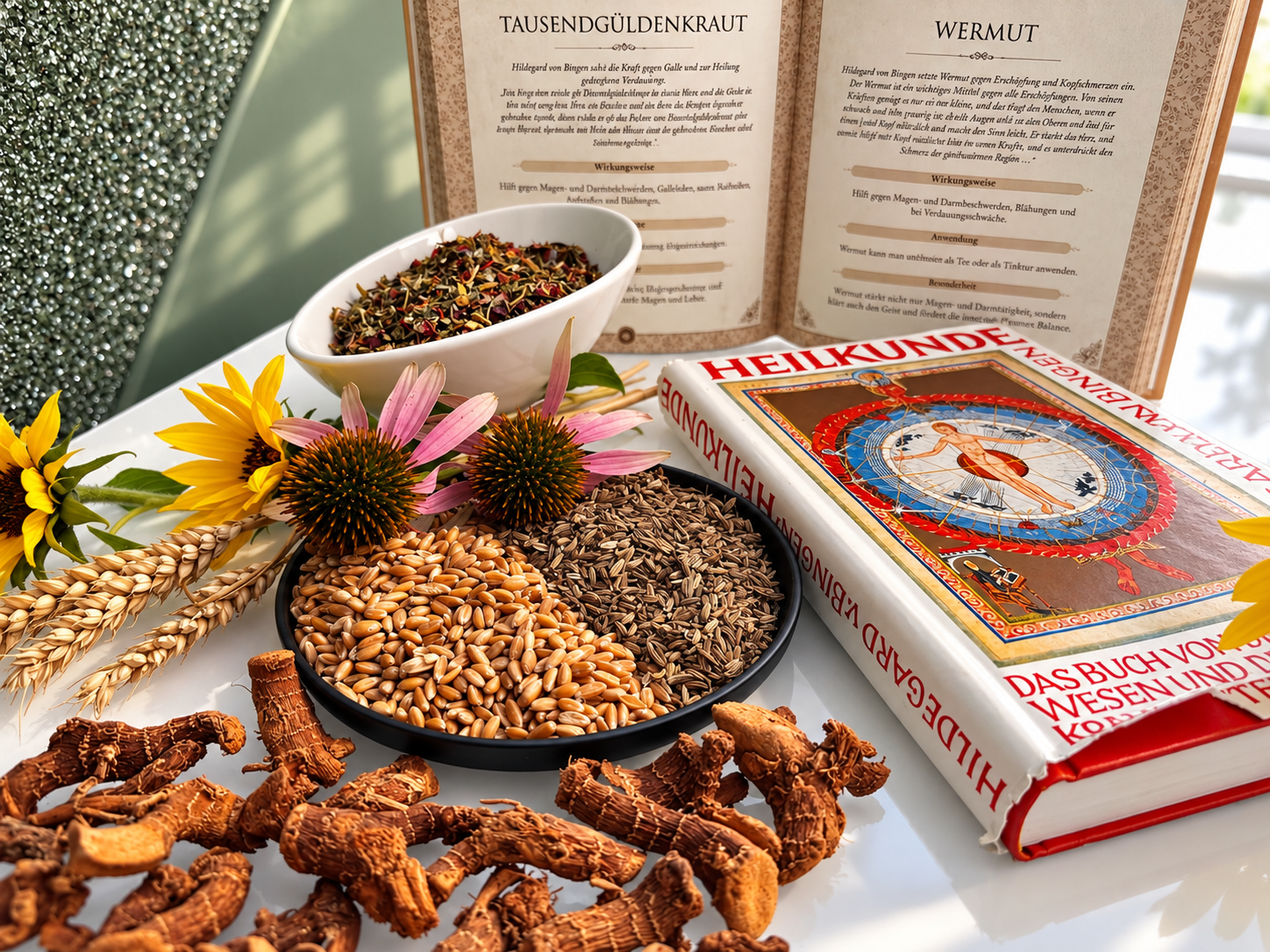 Hildegard-Medizin – Foto aus der Praxis und ihrem Angebot